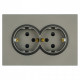Розетка двойная с заземлением и со шторкой, без рамки Stekker RST16-5114-09 49934