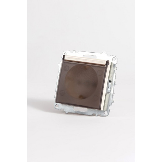 Розетка с заземлением и со шторкой, без рамки с крышкой Elbi Eleсtriс Zena Vega 609-012500-219