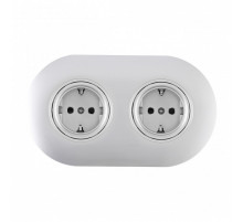 Розетка с заземлением и со шторкой Arte Milano SET08-2 SET08-2-40-1x2 silver