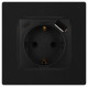 Розетка с заземлением и со шторкой и 2хUSB, без рамки Эра Эра 12 12-4108-05