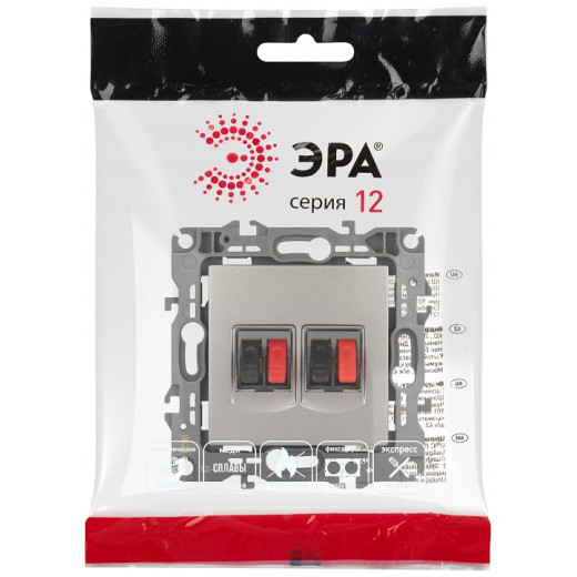 Розетка акустическая без рамки Эра Эра 12 12-3112-16