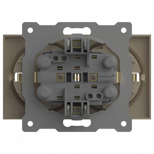 Розетка двойная с заземлением, без рамки Elbi Eleсtriс Zena Vega 609-012500-907