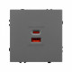 Розетка 2хUSB type A и C без рамки Arlight SCT 054319