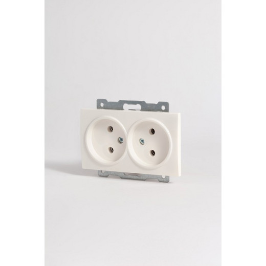 Розетка двойная без заземления, без рамки Elbi Eleсtriс Zena Vega 609-010200-908