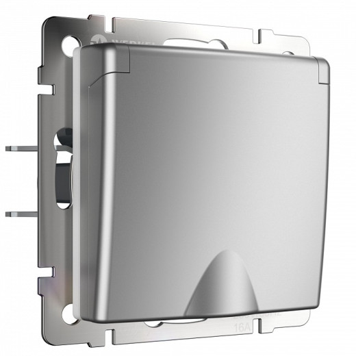 Розетка с заземлением и со шторкой, без рамки с крышкой Werkel  W1171206