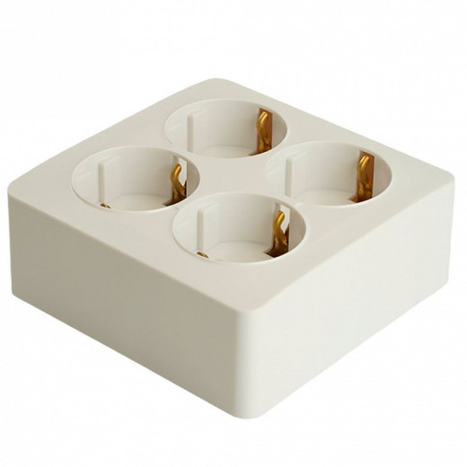 Розетка четверная с заземлением Stekker София 49310