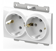 Розетка двойная с заземлением, без рамки Elbi Eleсtriс Zena Vega 609-015600-907