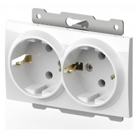 Розетка двойная с заземлением, без рамки Elbi Eleсtriс Zena Vega 609-015600-907