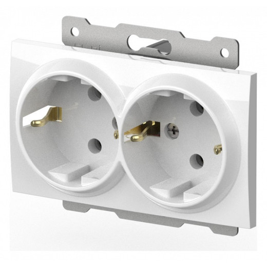 Розетка двойная с заземлением, без рамки Elbi Eleсtriс Zena Vega 609-015600-907