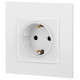 Розетка с заземлением и со шторкой, без рамки Эра Эра Elegance 14-2102-01М