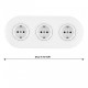 Розетка с заземлением и со шторкой Arte Milano SET08-3 SET08-3-40-1x3 white