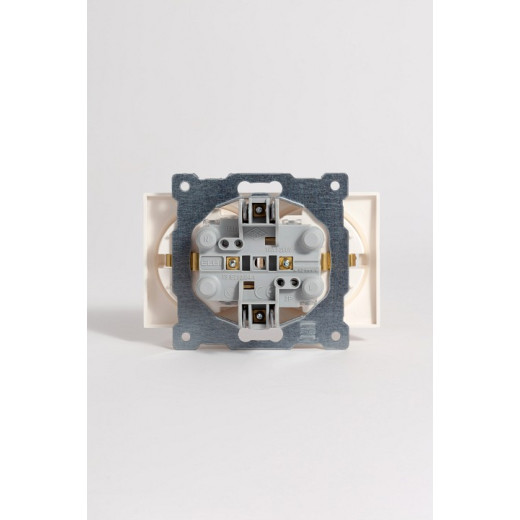 Розетка двойная с заземлением, без рамки Elbi Eleсtriс Zena Vega 609-010200-907