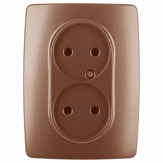 Розетка двойная без заземления Эра Эра 12 12-2107-14