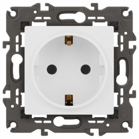 Розетка с заземлением, без рамки Эра Эра Elegance 14-2101-01М