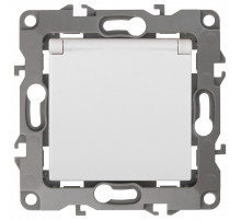 Розетка с заземлением и со шторкой, без рамки с крышкой Эра Эра 12 12-2003-01