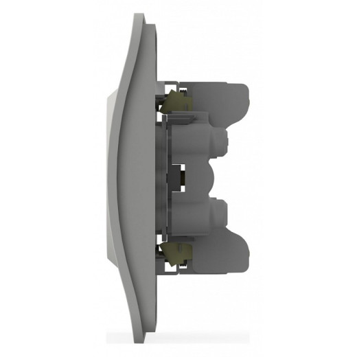 Розетка двойная без заземления и со шторкой Elbi Eleсtriс Jazz 508-016200-918