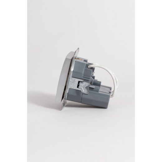 Розетка с заземлением и со шторкой и 2хUSB type A, без рамки Elbi Eleсtriс Zena Vega 609-011000-317