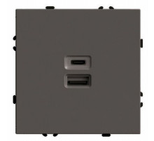 Розетка USB и type C без рамки Stekker Эмили 49931