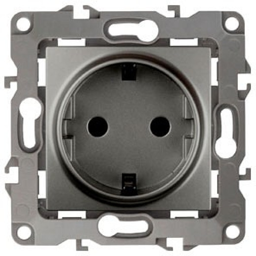 Розетка с заземлением, без рамки Эра Эра 12 12-2001-12