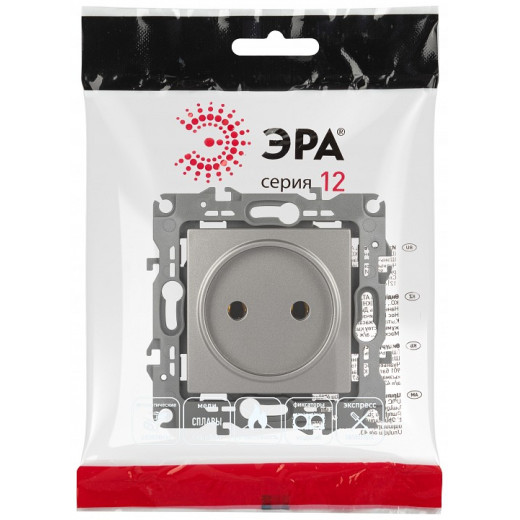 Розетка без заземления, без рамки Эра Эра 12 12-2105-16