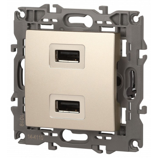 Розетка 2хUSB type A без рамки Эра Эра Elegance 14-4110-04