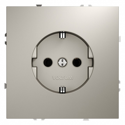 Розетка с заземлением, без рамки Voltum S70 VLS040103