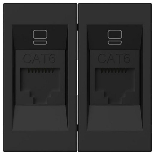 Розетка двойная Ethernet RJ-45 без рамки Elbi Eleсtriс Moda Vox 611-044832-248