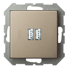 Розетка 2хUSB type A без рамки LIREGUS EPSILON 28-3242