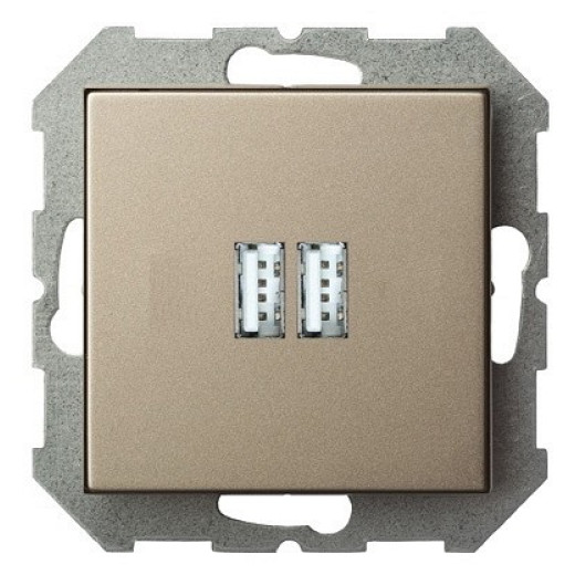 Розетка 2хUSB type A без рамки LIREGUS EPSILON 28-3242