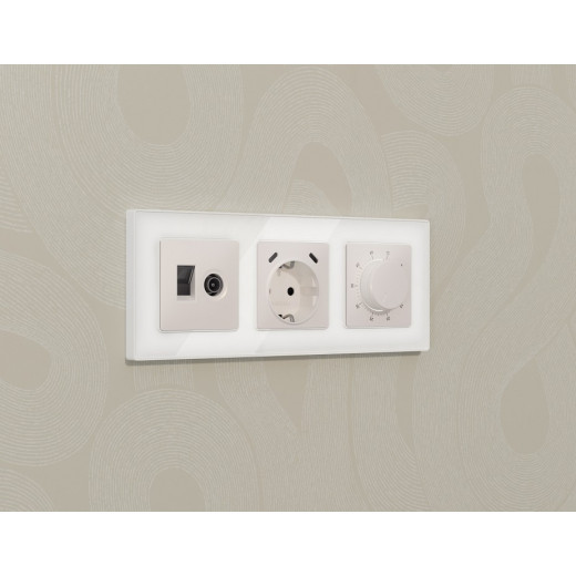 ТВ-розетка и розетка Ethernet RJ-45 без рамки Ambrella Volt MA MA212510