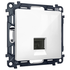 Розетка Ethernet RJ-45 и со шторками, без рамки Ambrella Volt ALFA MA112005