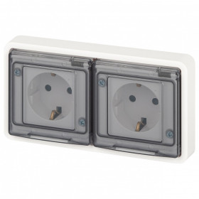Розетка с заземлением и со шторкой, с крышкой Эра Эра Эксперт 11-2524-01