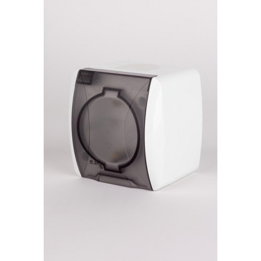 Розетка с заземлением с крышкой Elbi Eleсtriс Alsu 7 504-010215-218