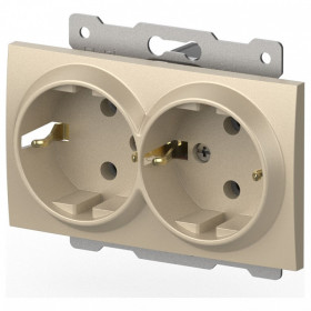 Розетка двойная с заземлением, без рамки Elbi Eleсtriс Zena Vega 609-012500-907