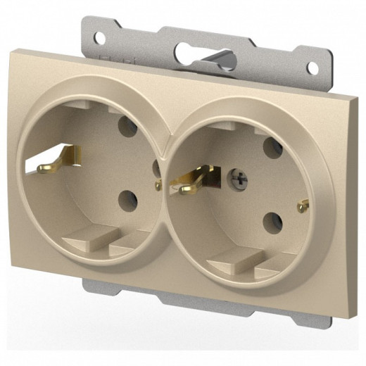Розетка двойная с заземлением, без рамки Elbi Eleсtriс Zena Vega 609-012500-907