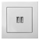 Розетка 2хUSB type A без рамки LIREGUS EPSILON 28-0352