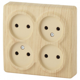 Розетка четверная без заземления Эра Эра Эксперт 11-2210-11