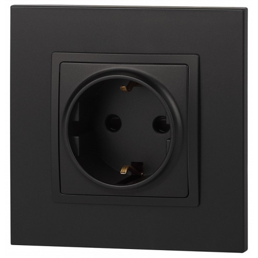 Розетка с заземлением и со шторкой, без рамки Эра Эра Elegance 14-2102-05