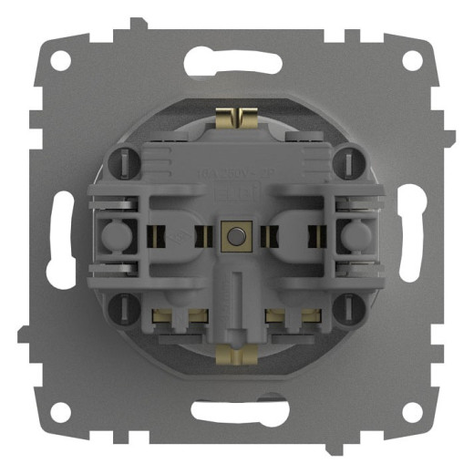 Розетка с заземлением с крышкой, без рамки Elbi Eleсtriс Zena Vega 609-015600-218