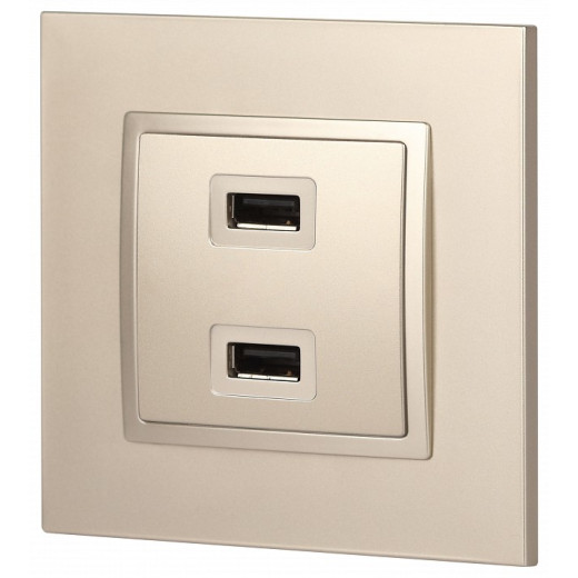 Розетка 2хUSB type A без рамки Эра Эра Elegance 14-4110-04