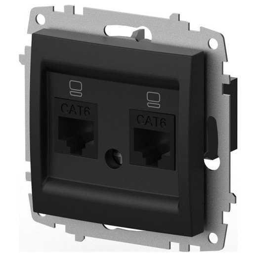 Розетка двойная Ethernet RJ-45 без рамки Elbi Eleсtriс Zena Vega 609-014800-248