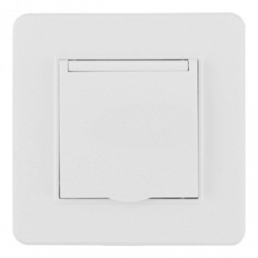 Розетка с заземлением и шторкой, с крышкой Arte Milano SET16-1 SET16-1-41-1 white