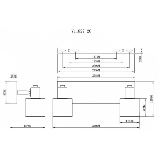Спот Moderli Malet V11827-2C