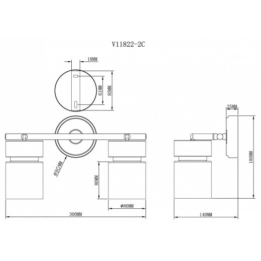 Спот Moderli Almero V11822-2C