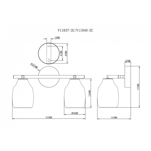 Спот Moderli Adalina V11837-2C