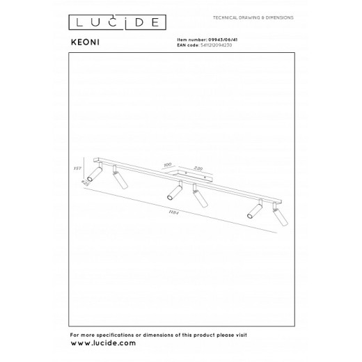 Спот Lucide KEONI 09943/06/41