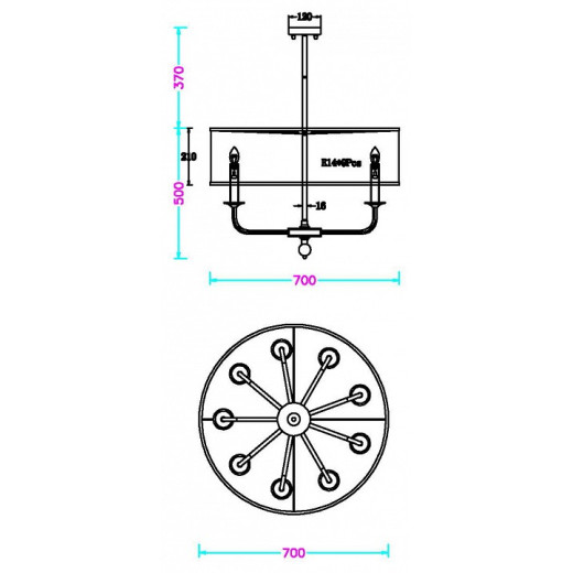 Светильник на штанге MyFar Maria MR2440-9P