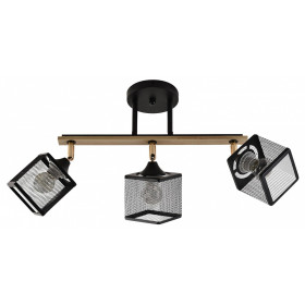 Светильник на штанге 01591-3.3-03B BK+FGD+WOOD