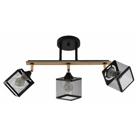 Светильник на штанге 01591-3.3-03B BK+FGD+WOOD