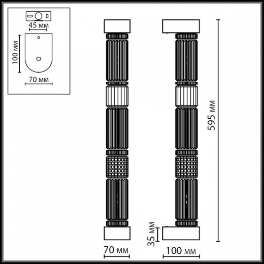 Накладной светильник Odeon Light COLLIER 5456/18WL